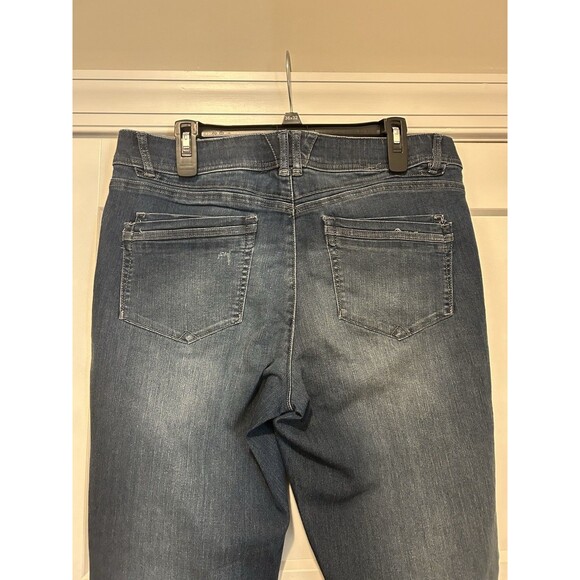 Democracy Jeans Women's Size 16 Blue "Ab" Technology Skinny Cropped Denim Jeans - Picture 4 of 6